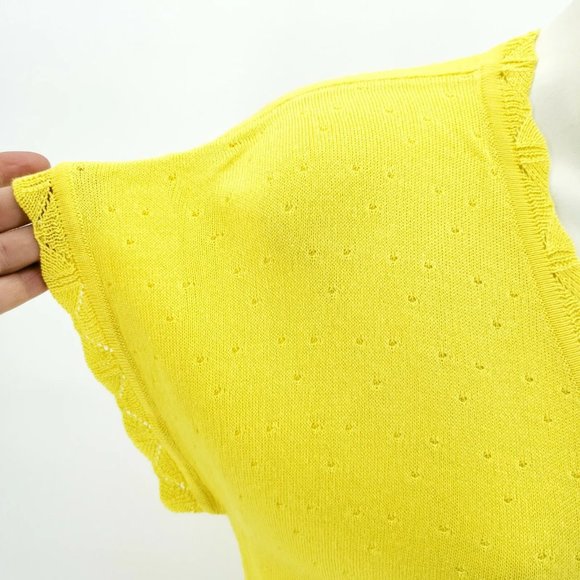 Bundle NWT Short Sleeve Top Blouse Cardigan Teal Green and Yellow S / M / L - Picture 3 of 16